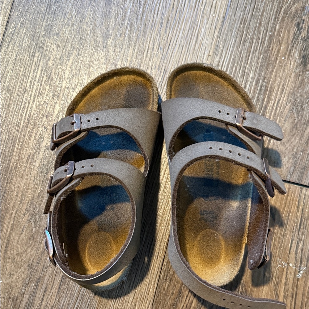 Birkenstock Kids Roma Birko-Flor Slingback Sandal-Brown Double Strap